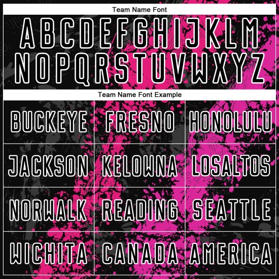 Benutzerdefinierte schwarz Hot Pink-Deep Pink Dripping Splatter Kunst Sublimation Fußball Uniform Jersey Benutzerdefinierte schwarz Hot Pink-Deep Pink Dripping Splatter Kunst Sublimation Fußball Uniform Jersey
