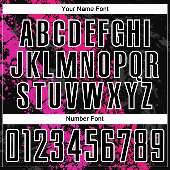Benutzerdefinierte schwarz Hot Pink-Deep Pink Dripping Splatter Kunst Sublimation Fußball Uniform Jersey Benutzerdefinierte schwarz Hot Pink-Deep Pink Dripping Splatter Kunst Sublimation Fußball Uniform Jersey